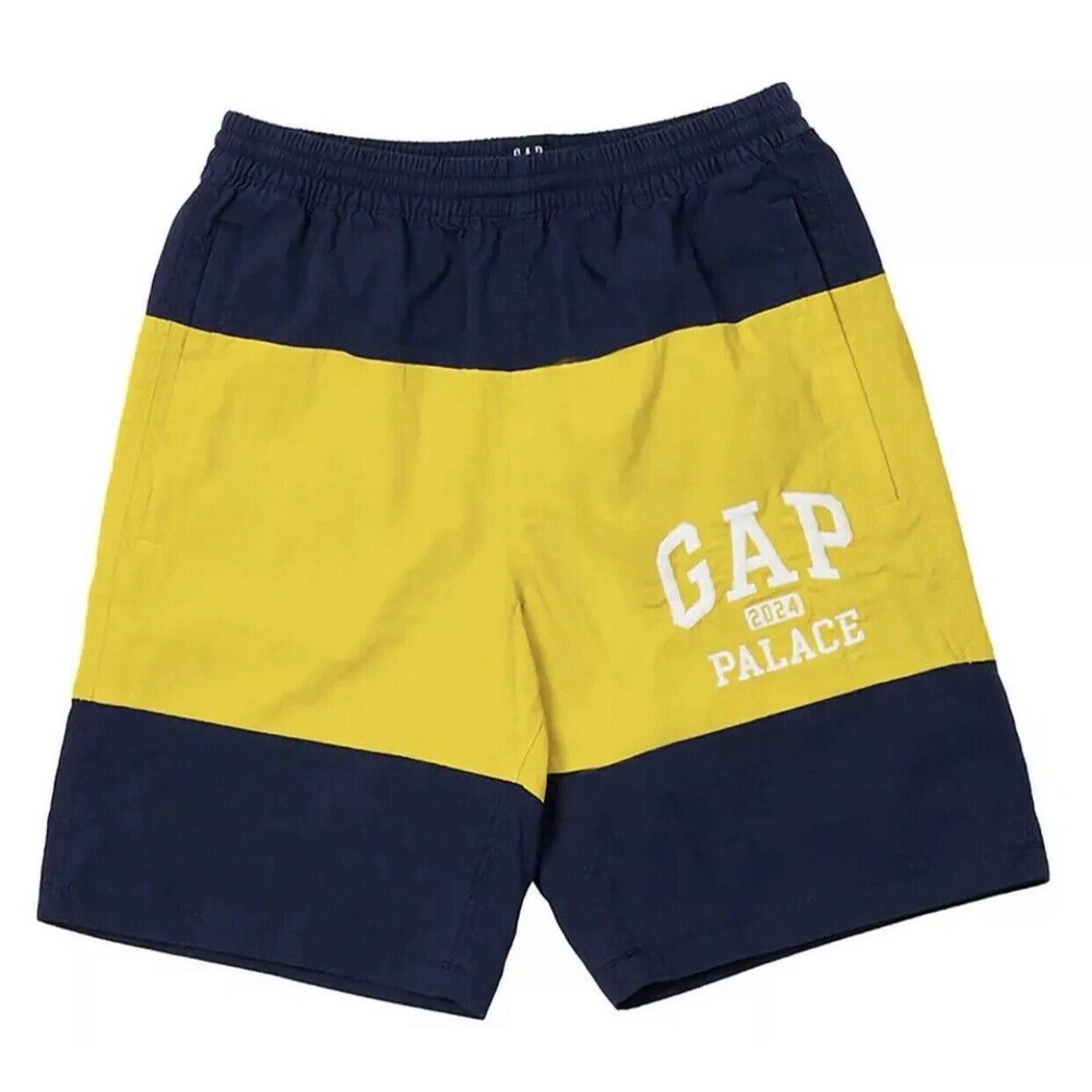 Large 10 PALACE x GAP KIDS BOARD SHORTS BLUE YELLOW SIZE KIDS 10 L Retail $70